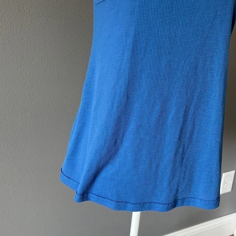 Free People Racer Back Ribbed Tank Blue - Picture 6 of 8